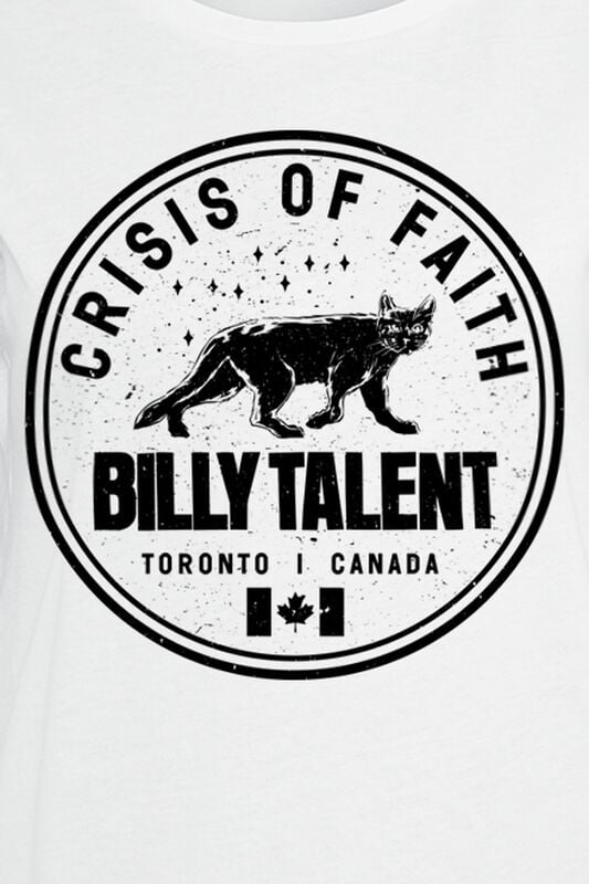 Gothicana By Emp "Crisis Of Faith Circle Cat" T-Shirt White By Billy Talent