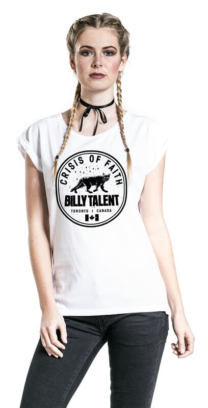 Gothicana By Emp "Crisis Of Faith Circle Cat" T-Shirt White By Billy Talent