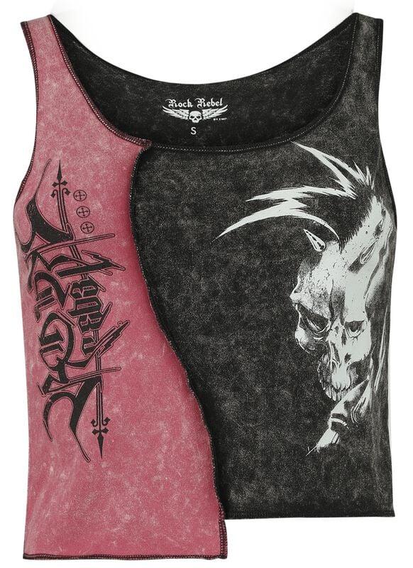gothicana by emp "Cropped Top" Top black by Rock Rebel by EMP