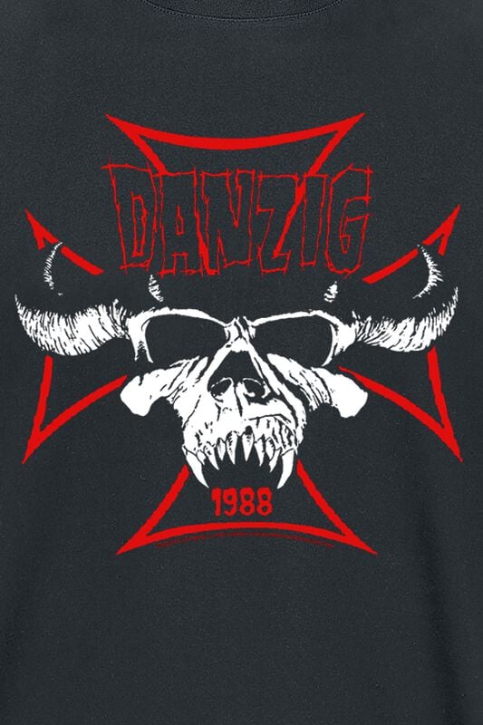 Gothicana By Emp "Cross Skull" T-Shirt Black By Danzig