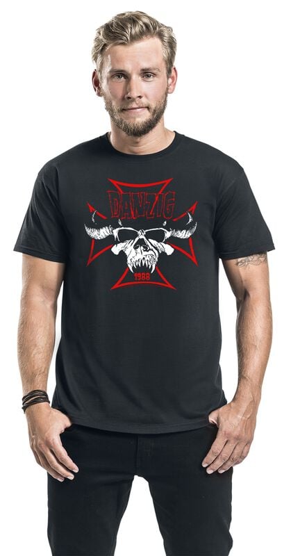 Gothicana By Emp "Cross Skull" T-Shirt Black By Danzig