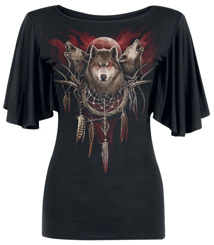 gothicana by emp "Cry Of The Wolf" T-Shirt black by Spiral