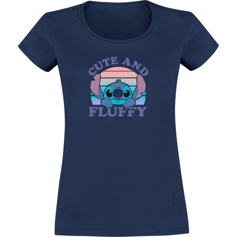 gothicana by emp "Cute and Fluffy" T-Shirt navy by Lilo & Stitch