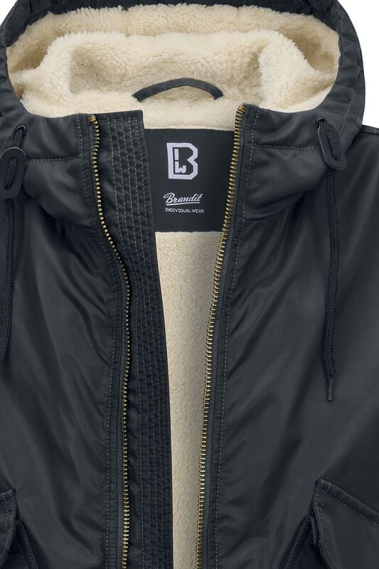 Gothicana By Emp "CWU Hooded" Between-seasons Jacket Black By Brandit