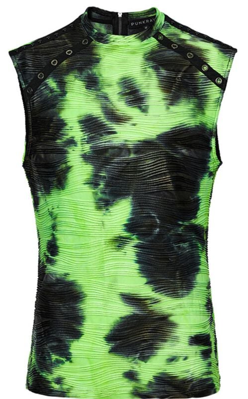 gothicana by emp "Cyber Vest" Tanktop black-green by Punk Rave