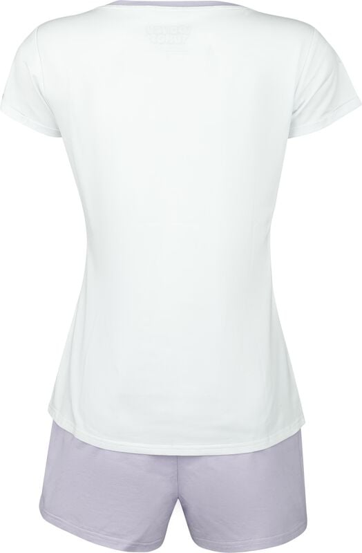 Gothicana By Emp "Daffy Duck - I Don't Care" Pyjama White/purple By Looney Tunes