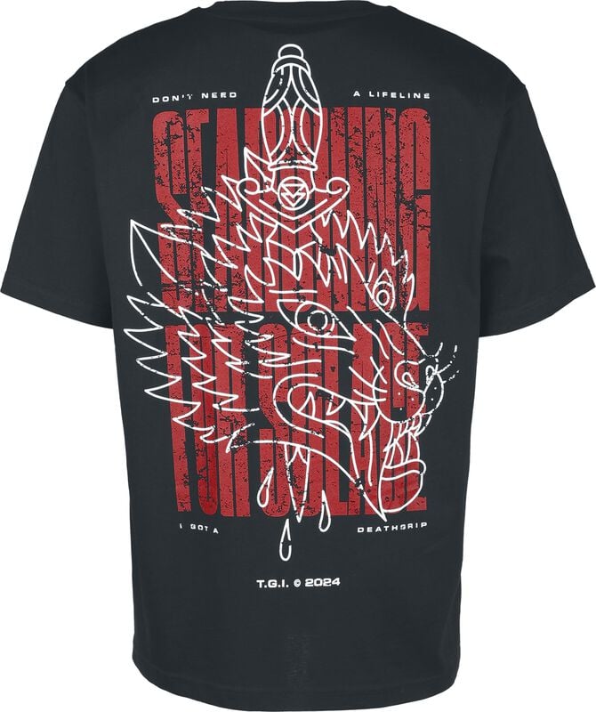 Gothicana By Emp "Dagger & Wolf - Oversized" T-Shirt Black By The Ghost Inside