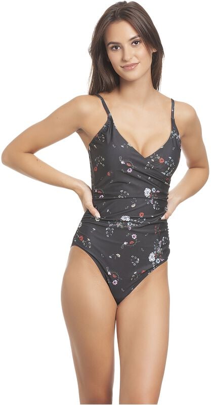 Gothicana By Emp "Dancing Flower Swimsuit" Swimsuit Black By Vive Maria