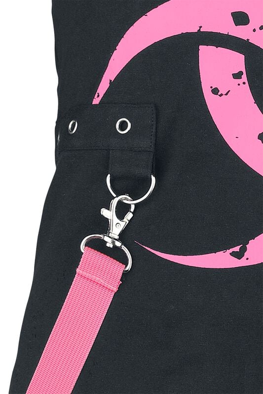 Gothicana By Emp "Danger Zone Top" Top Black-pink By Poizen Industries