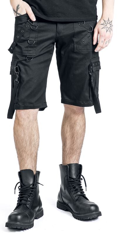 Gothicana By Emp "Dargan Shorts" Shorts Black By Poizen Industries