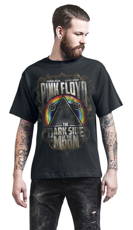 Gothicana By Emp "Dark Side - Gold Leaves" T-Shirt Black By Pink Floyd