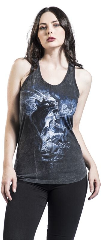 Gothicana By Emp "Davos" Top Black-grey By Alchemy England