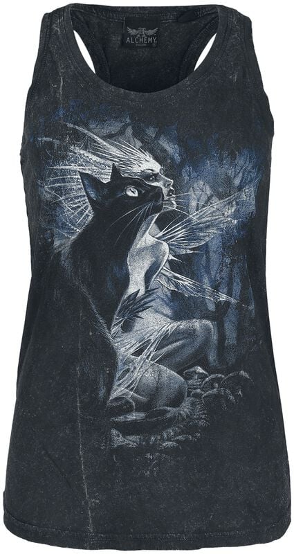 gothicana by emp "Davos" Top black-grey by Alchemy England