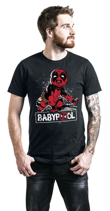 Gothicana By Emp "Deadpool And Wolverine - Babypool" T-Shirt Black By Deadpool
