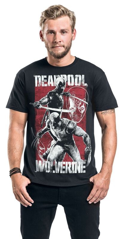 Gothicana By Emp "Deadpool And Wolverine" T-Shirt Black By Deadpool