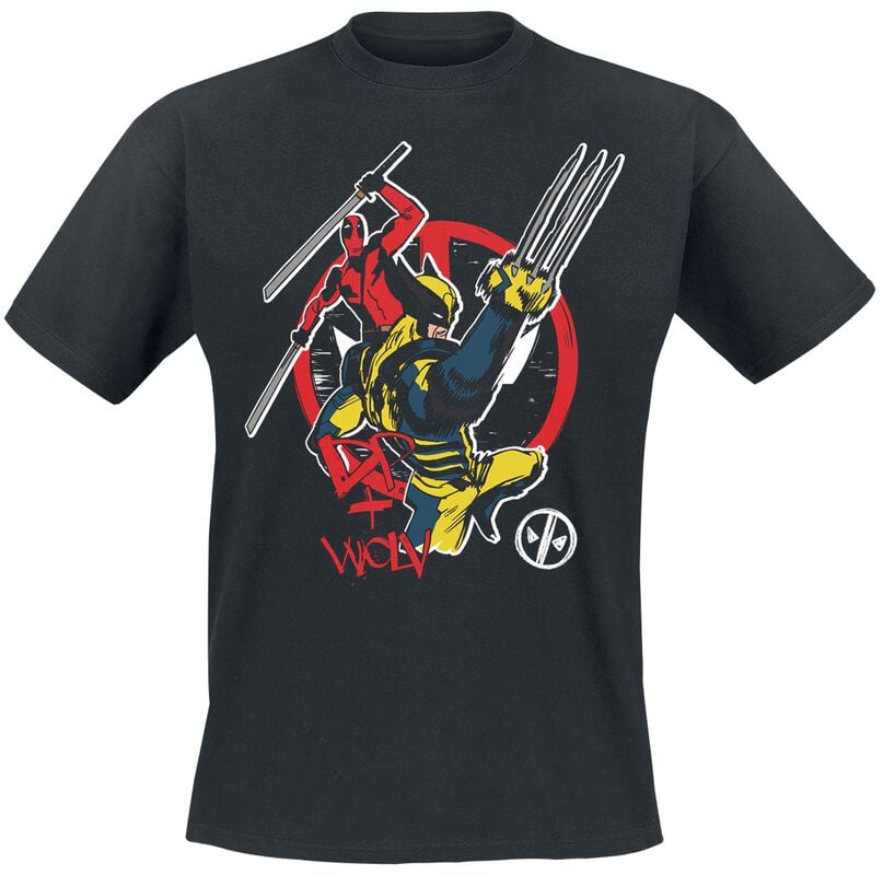 gothicana by emp "Deadpool And Wolverine" T-Shirt black by Deadpool