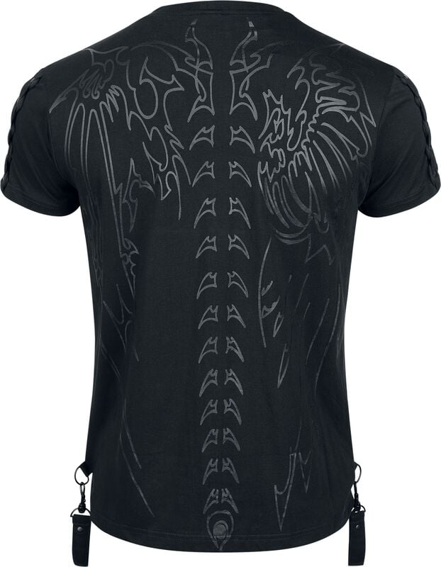Gothicana By Emp "Death Angel Men's Top" T-Shirt Black By Chemical Black