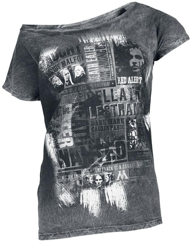 Gothicana By Emp "Death Eater - Wanted" T-Shirt Black By Harry Potter