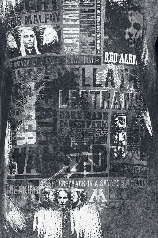 Gothicana By Emp "Death Eater - Wanted" T-Shirt Black By Harry Potter