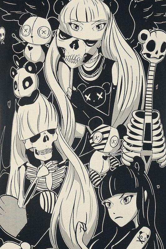 Gothicana By Emp "Death Metal Panda T-shirt" T-Shirt Black By Killer Panda