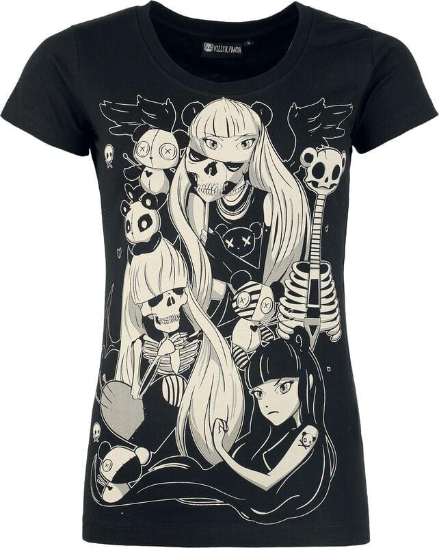 gothicana by emp "Death Metal Panda T-shirt" T-Shirt black by Killer Panda