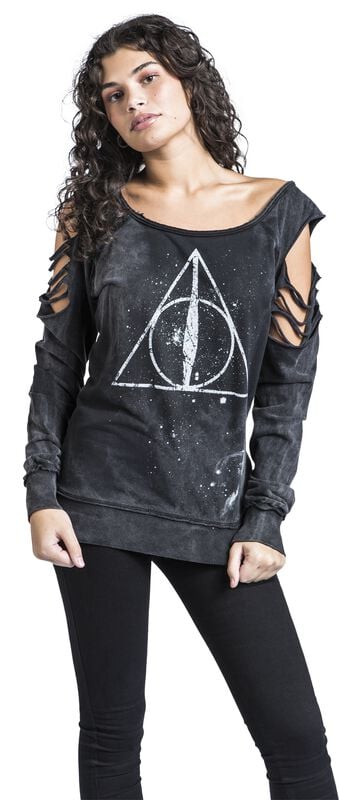 Gothicana By Emp "Deathly Hallows" Sweatshirt Black By Harry Potter