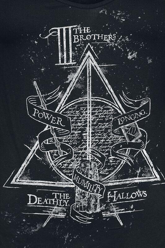 Gothicana By Emp "Deathly Hallows" T-Shirt Black By Harry Potter