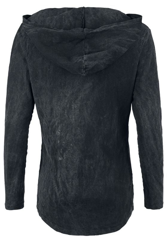 Gothicana By Emp "Deva Hooded Top" Hoodie Grey By Outer Vision