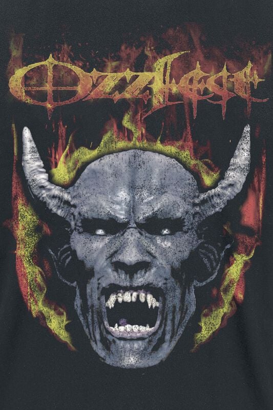 Gothicana By Emp "Devil Face Seam Spray" T-Shirt Black By Ozzy Osbourne