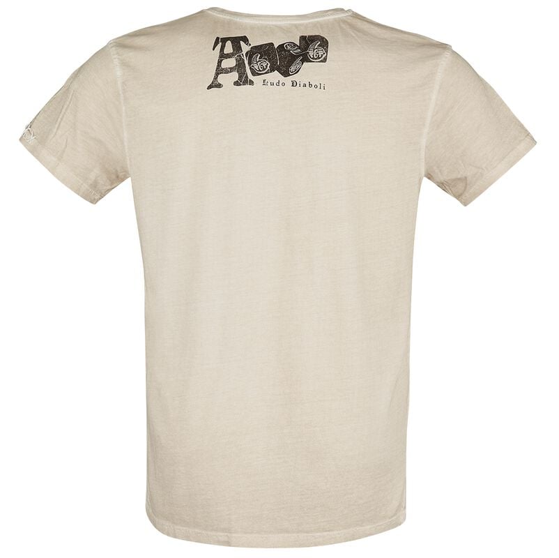 Gothicana By Emp "Devil's Saloon" T-Shirt Beige By Alchemy England