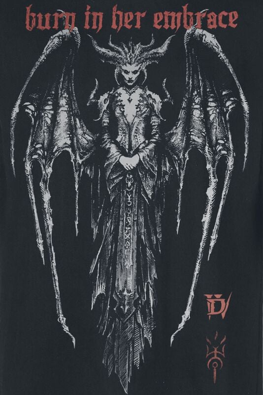 Gothicana By Emp "Diablo IV - Burn In Her Embrace" T-Shirt Black By Diablo