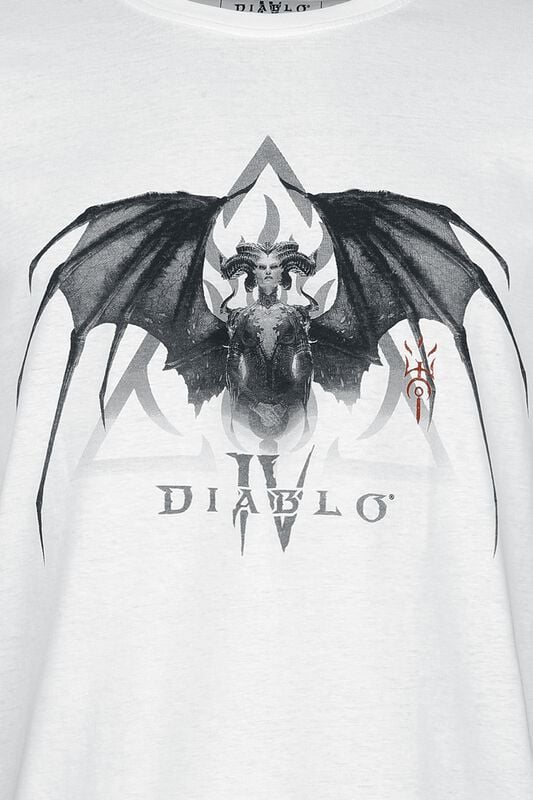 Gothicana By Emp "DIablo IV - Lilith" T-Shirt White By Diablo