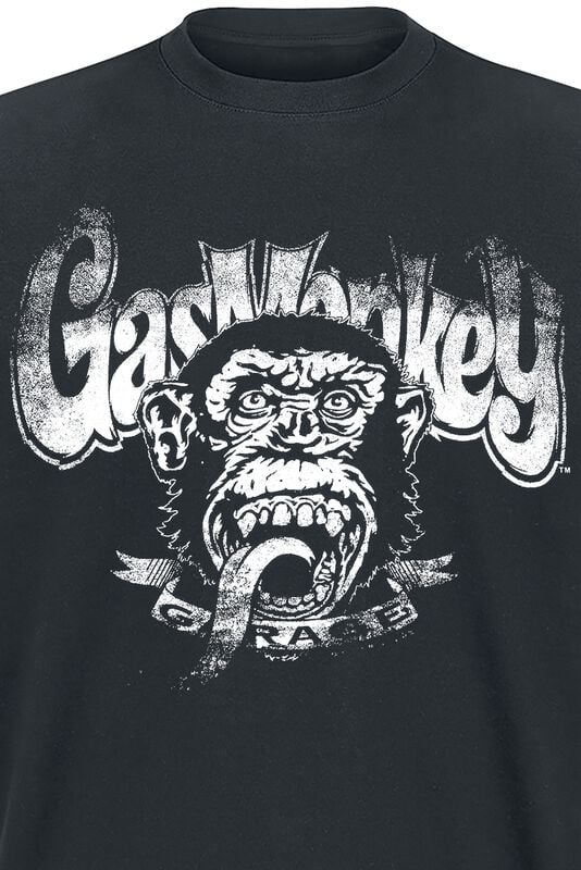 Gothicana By Emp "Distressed Monkey" T-Shirt Black By Gas Monkey Garage