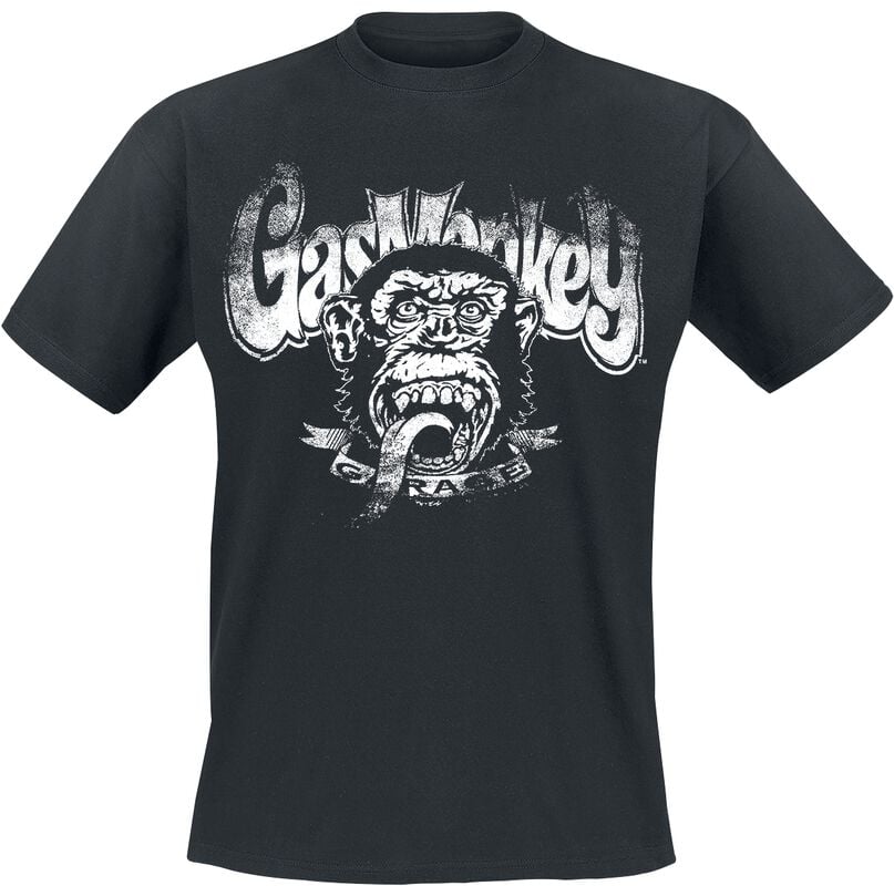 gothicana by emp "Distressed Monkey" T-Shirt black by Gas Monkey Garage