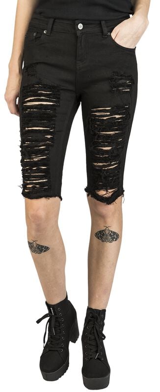 Gothicana By Emp "Distressed Shorts" Shorts Black By Forplay