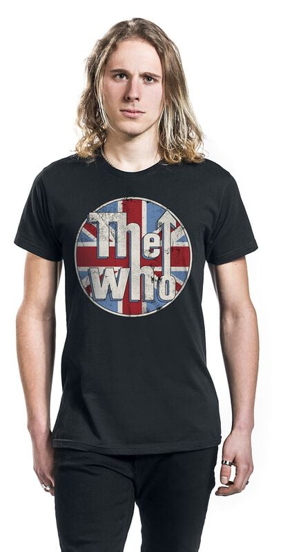 Gothicana By Emp "Distressed Union Jack" T-Shirt Black By The Who