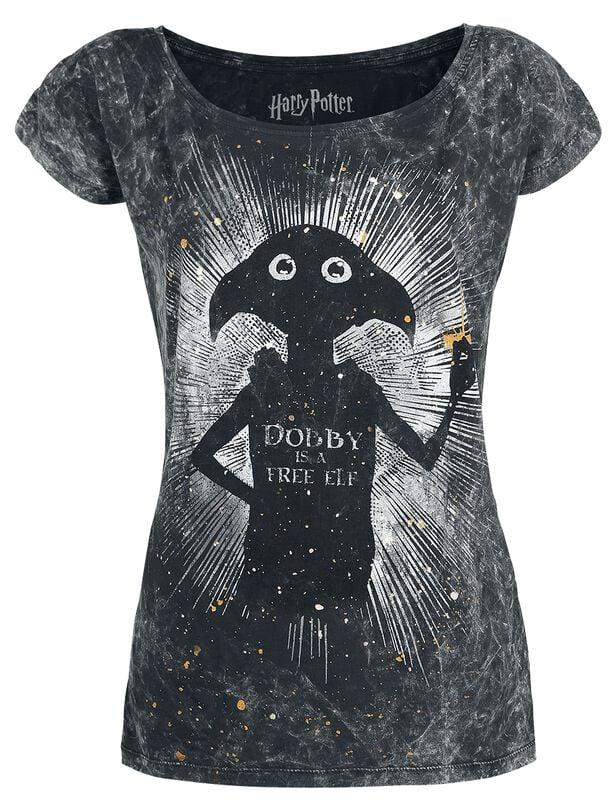 Gothicana By Emp "Dobby Is A Free Elf" T-Shirt Black By Harry Potter