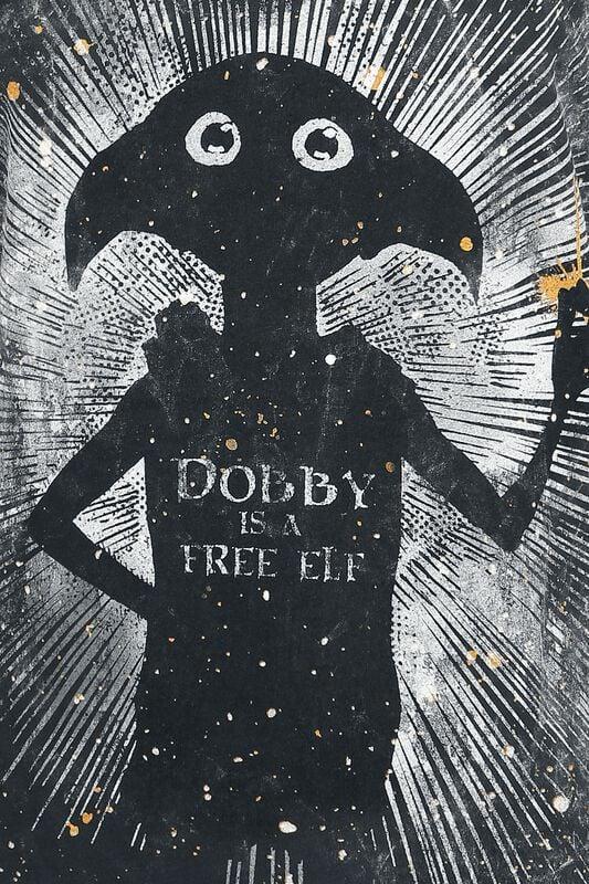 Gothicana By Emp "Dobby Is A Free Elf" T-Shirt Black By Harry Potter