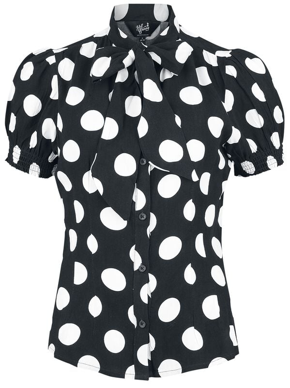 gothicana by emp "Dolores Blouse" Blouse black-white by Hell Bunny