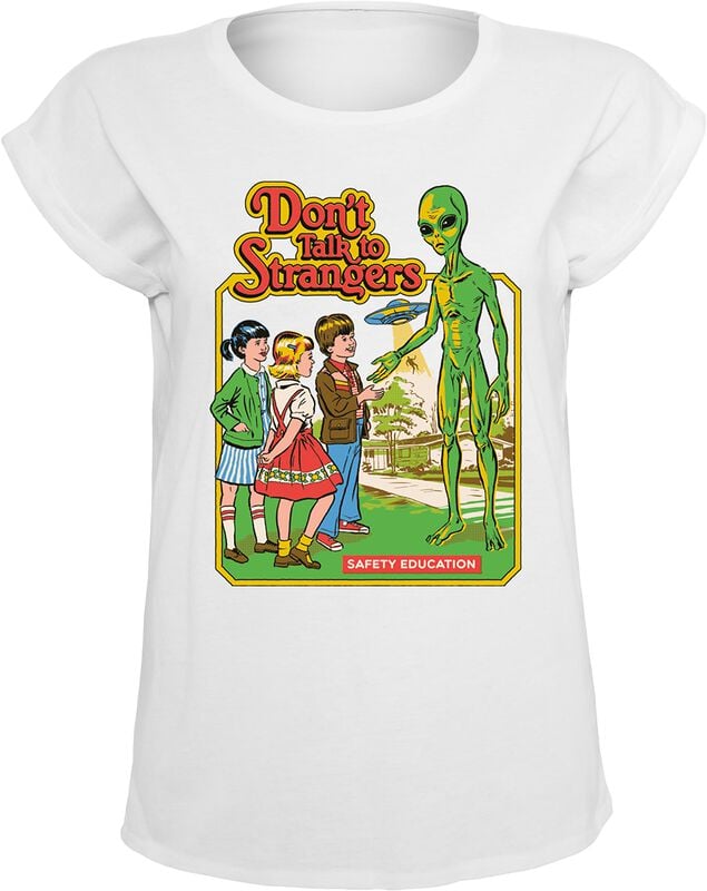 gothicana by emp "Don't Talk To Strangers" T-Shirt white by Steven Rhodes