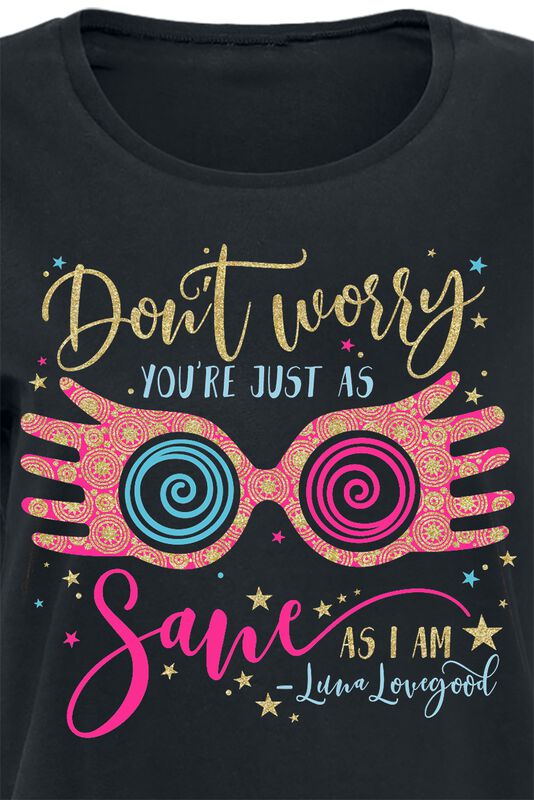 Gothicana By Emp "Don't Worry - Luna Lovegood" T-Shirt Black By Harry Potter