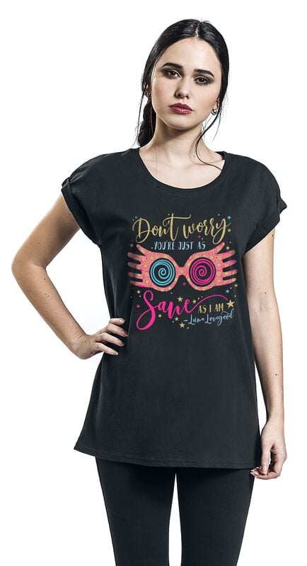 Gothicana By Emp "Don't Worry - Luna Lovegood" T-Shirt Black By Harry Potter