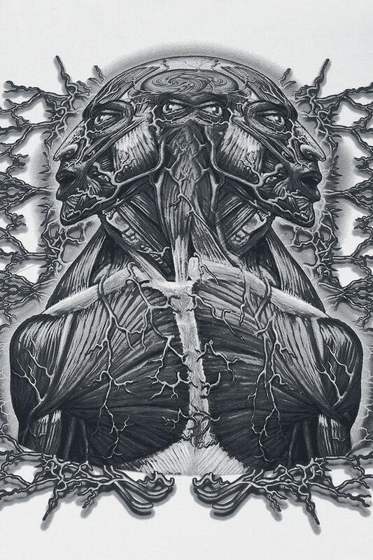 Gothicana By Emp "Double Image" T-Shirt White By Tool