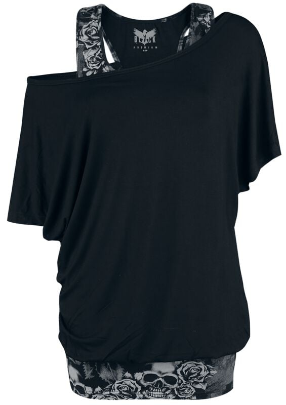 Gothicana By Emp "Double Layered - Ladies’ Tops - Bundle" T-Shirt Multicolour By Black Premium By EMP
