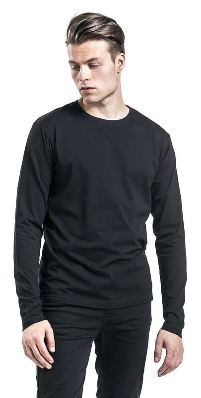 Gothicana By Emp "Double Pack Long-Sleeve Tops In Black With Crew Neck" Long-sleeve Shirt Black By RED By EMP