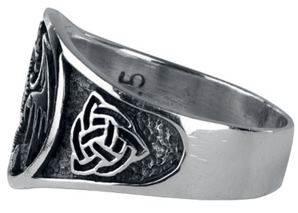 Gothicana By Emp "Dragon" Ring Silver-coloured By EtNox Hard And Heavy