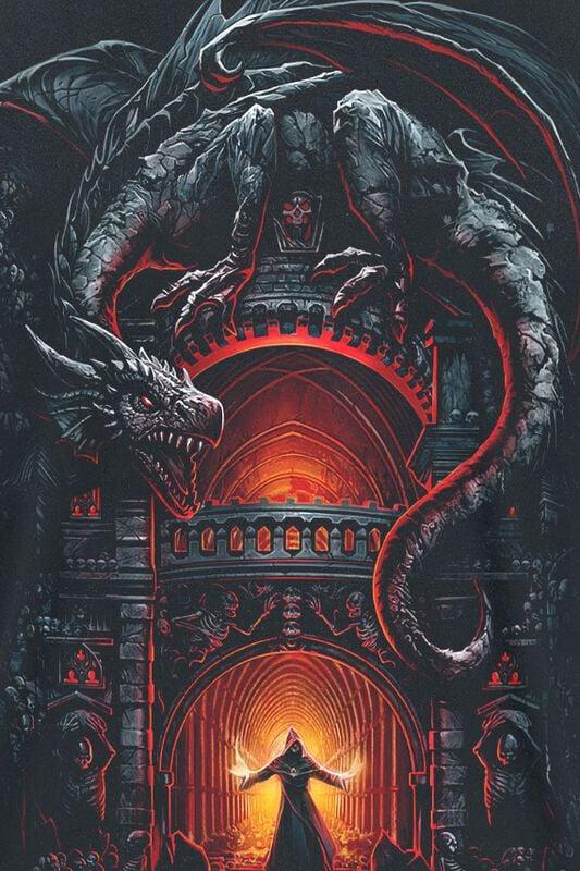 Gothicana By Emp "Dragon's Lair" T-Shirt Black By Spiral