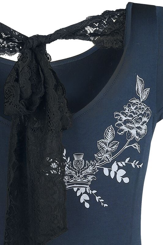 Gothicana By Emp "Dragonfly" T-Shirt Blue By Outlander