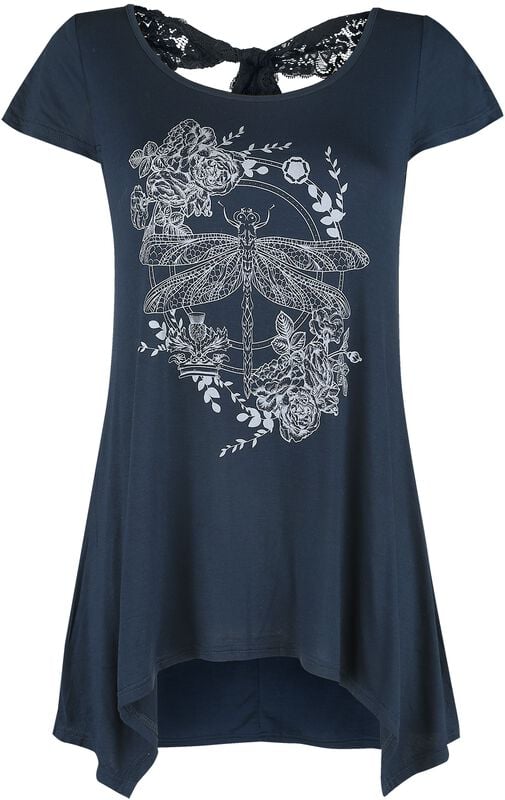 gothicana by emp "Dragonfly" T-Shirt blue by Outlander