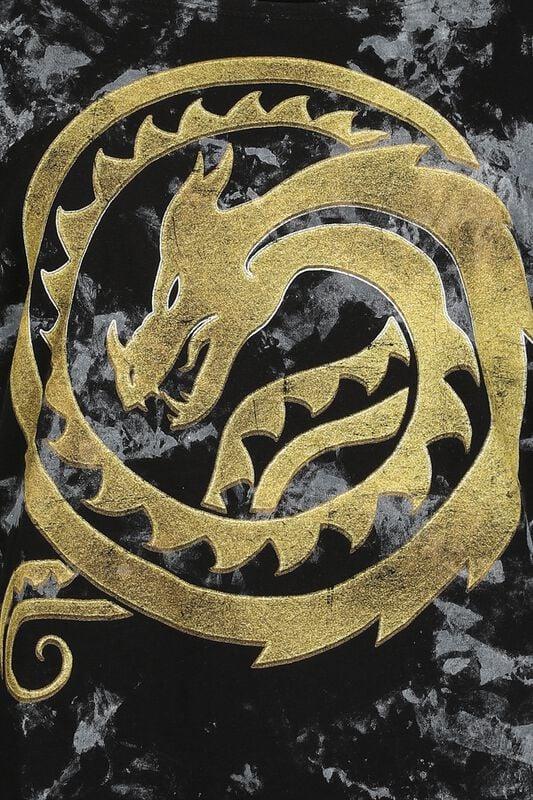 Gothicana By Emp "Dragons - Circle Gold" T-Shirt Black By How To Train Your Dragon